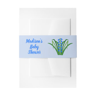 Baby Boy Bluebell Blumen Frühling Baby Shower Einladungsbanderole