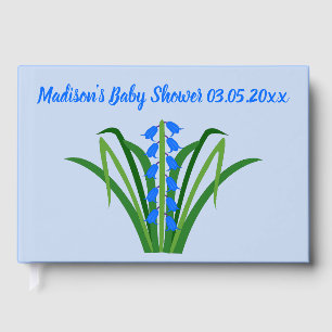 Baby Boy Bluebell Blumen Frühling Baby Shower Gästebuch