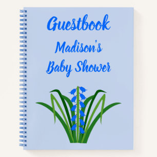 Baby Boy Bluebell Blumen Frühling Baby Shower Notizbuch