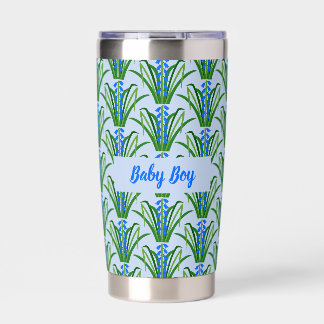 Baby Boy Bluebell Blumen Frühling Benutzerdefinier Thermobecher