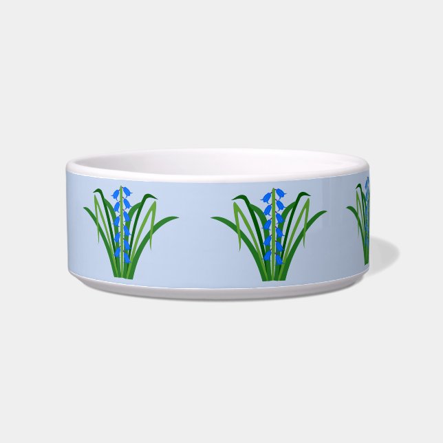 Baby Boy Bluebell Blumen Frühling Muster Napf (Links)