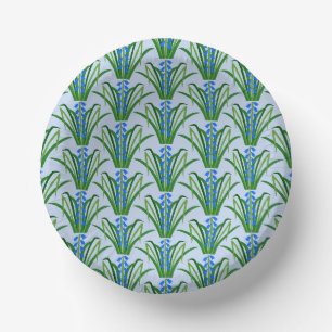 Baby Boy Bluebell Blumen Frühling Muster Pappteller