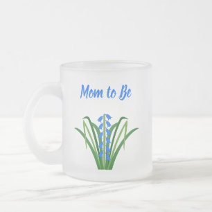 Baby Boy Bluebell Blumen Frühling werdende Mutter Mattglastasse