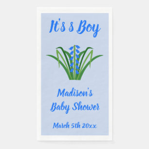 Baby Boy Bluebell Blumen Frühlings-Baby-Party Serviette