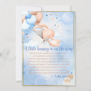 Baby Boy Bunny Baby Dusche Dankeskarte