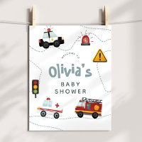 Baby Boy Cars Niedlich Babydusche Begrüßungszeiche