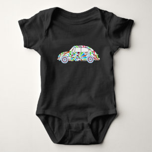 Baby Boy Cool Hippie Car Bodysuit Strampler