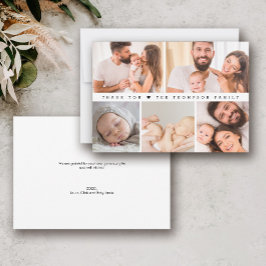 Baby Boy Dusche Collage Einfach Dankeskarte