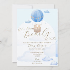 Baby Boy Dusche Einladung Blue Bären Thema