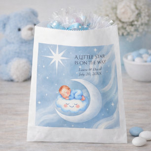 Baby Boy Dusche laden Mondlicht Sterne Wasserfarbe Geschenktütchen