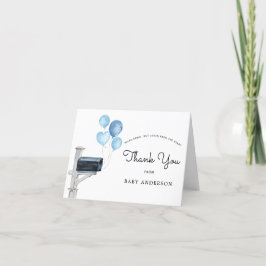 Baby Boy Dusche per Mail Vielen Dank Dankeskarte