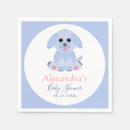 Baby Boy Dusche Personalisiert Puppy Blue Serviette