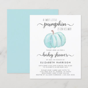 Baby Boy Dusche von Mail Blue Pumpkin Einladung