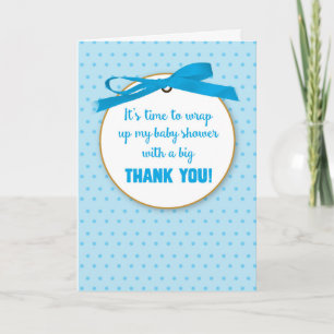 Baby Boy Duschgeschenk Danke Blue Digital Ribbon