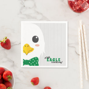 Baby Boy Eagle Green Baby Dusche Napkins Serviette