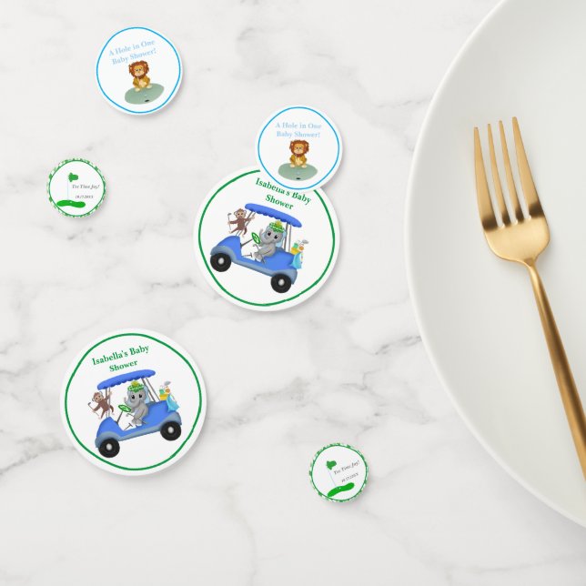 Baby Boy Elephant & Affendusche Konfetti (Gruppe)