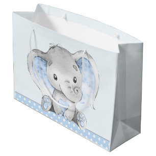 Baby Boy Elephant Baby Dusche Große Geschenktüte