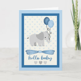 Baby Boy Elephant mit Balloons Karte