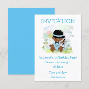 Baby Boy Erste Geburtstagsparty Einladung