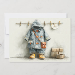 Baby Boy Firefighter 1. Geburtstag Einladung