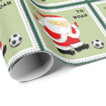 Baby Boy First Christmas Soccer Wrapping Paper Geschenkpapier<br><div class="desc">Weihnachtsgeschmack im Fußball mit dem niedlichen Weihnachtsmann. Text bearbeiten,  um Namen hinzuzufügen.</div>