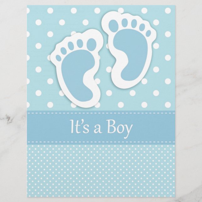 Baby Boy Footprints Adorable (Vorderseite)