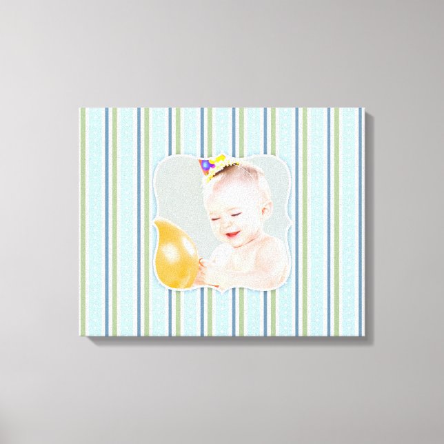 Baby Boy Foto [20x16 Zoll] Canvas Print Leinwanddruck (Vorderseite)