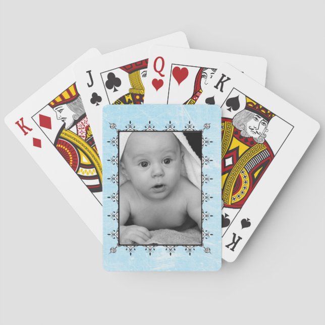 Baby Boy Foto Maßgeschneiderte Spielkarten (Rückseite)