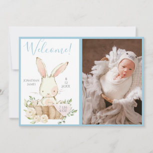 Baby Boy Foto Script Geburtserklärung Ankündigung