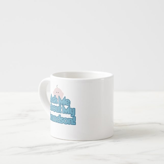 Baby Boy Fragte über meine Grandson Geschenke Espressotasse (Vorderseite Links)