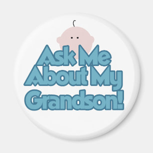 Baby Boy Fragte über meine Grandson Tshirts und Ge Magnet