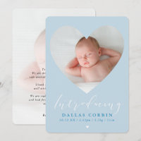 BABY BOY führt Foto-Herzrahmen in blass blau ein