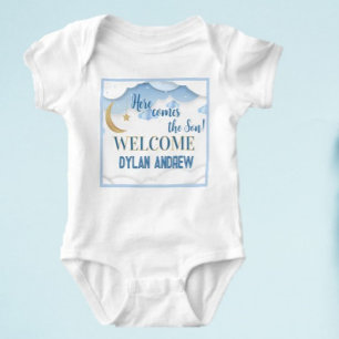 Baby Boy Geschenk! Begrüßen Sie ihn damit Strampler