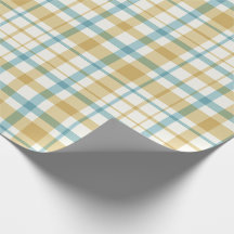 Baby Boy Gift Wrap | Blue Gingham Check