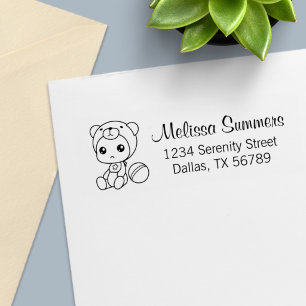 Baby Boy Girl Bär Overall Adresse 2 Permastempel