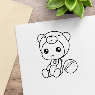 Baby Boy Girl Bär Overall Color Me 2 Gummistempel