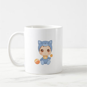 Baby Boy Girl Cat Jumpsuit Kaffeetasse