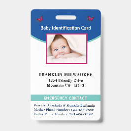 Baby Boy Girl Foto ID Card Custom Ausweis