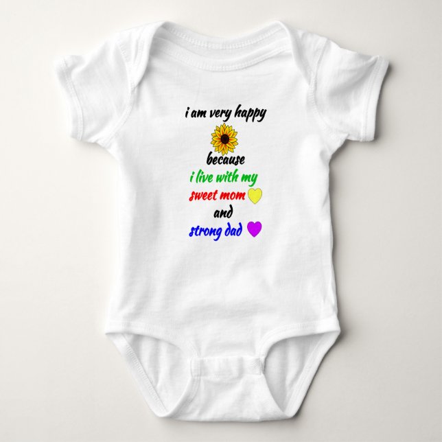 Baby Boy Girl Gift - Mama  Vater Baby Strampler (Vorderseite)