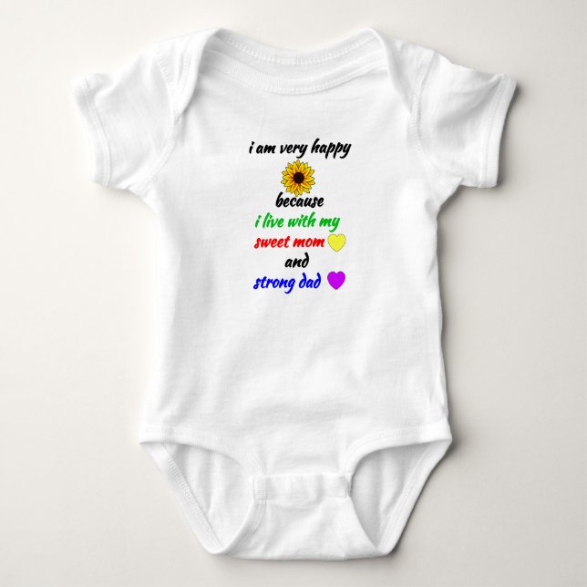 Baby Boy Girl Gift - Mama  Vater Strampler (Vorderseite)
