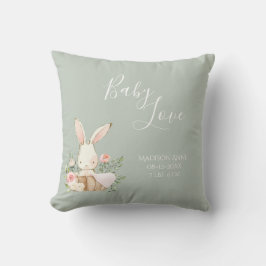 Baby Boy Girl Name Sage Script Liebe Keepake Kissen