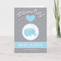 Baby Boy Gratulations Card mit Elephant