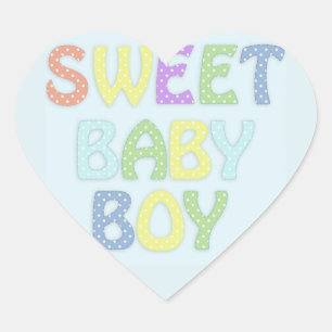 Baby Boy Herz-Aufkleber