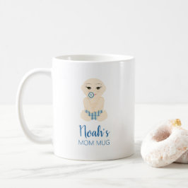 Baby Boy Illustration in Blue Design Kaffeetasse