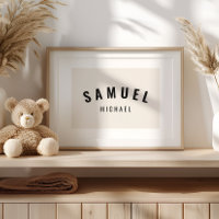 Baby Boy Individuelle Name Print Minimalistisch Ne