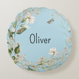 Baby Boy Kinderzimmer Dekoration Aquarellfarben Rundes Kissen