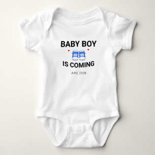 Baby Boy Kommt Bald Benutzerdefinierte Schwangersc Strampler