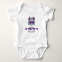 Baby Boy Lila Horned Frog Bodysuit