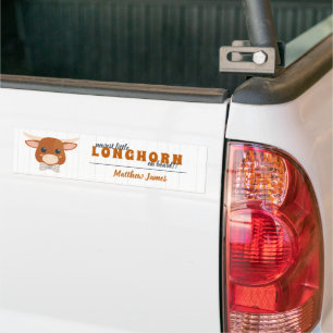 Baby Boy Longhorn Burnt Orange Ankündigung Autoaufkleber