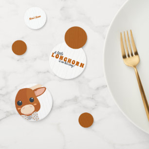 Baby Boy Longhorn Burnt Orange Babydusche Konfetti